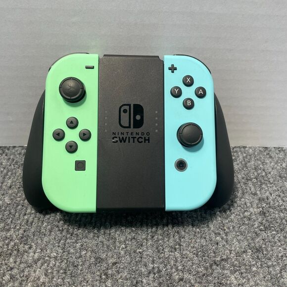 Nintendo Switch Animal Crossing Joy Cons OEM Genuine - Picture 1 of 8